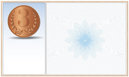 Blank form with a medal for diploma, certificate, etc  のイラスト素材