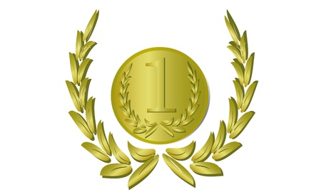 Medal placement on the laurelsのイラスト素材