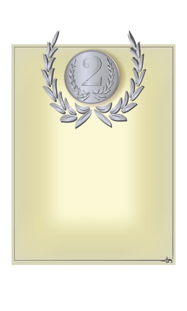 Blank form with a medal for diploma, certificate, etc  のイラスト素材