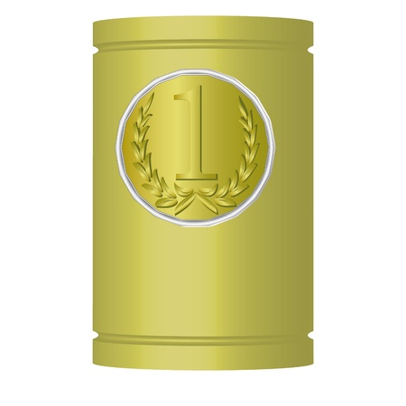 Medal with the laurels on the can of the same colorのイラスト素材