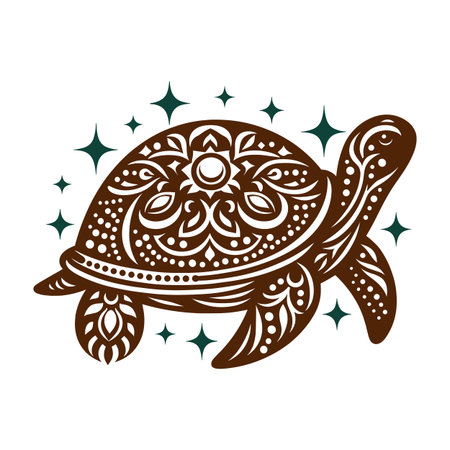 Detailed black and white turtle vector illustrations, hand-drawn and isolated on white background.のイラスト素材