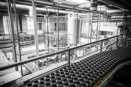 brewery interior, beer cansのeditorial素材