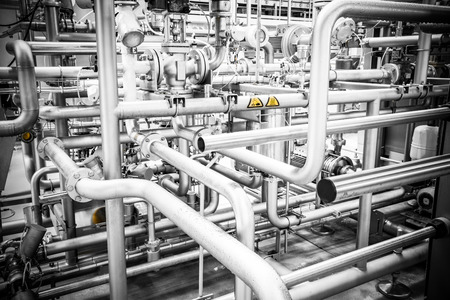 brewery equipment, pipesの写真素材