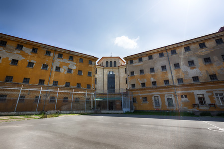 soccer field in jailのeditorial素材