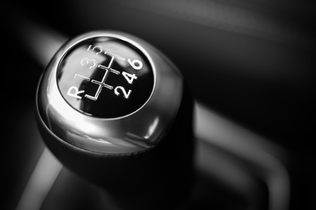 a car the button of a gearboxの写真素材