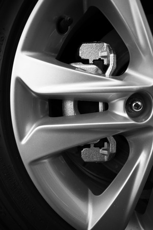 brake system of a car, close-upの写真素材