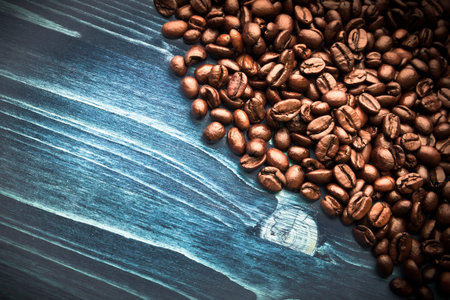 Coffee on grunge wooden 