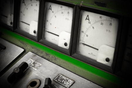a electric amperage control panel, low lightの写真素材