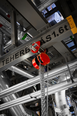 equipments, pipes in a modern thermal power stationの写真素材