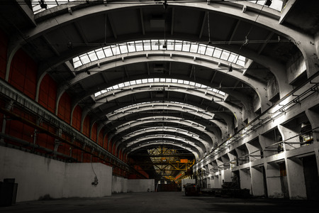 old industrial interior bright lightの写真素材