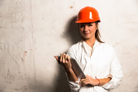 young girl worker in the factory
