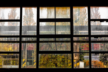 big windows in the workshop