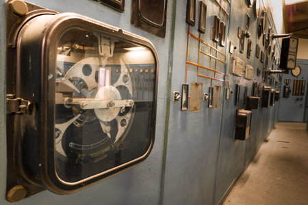 electric controller room in an old metallurgical factory