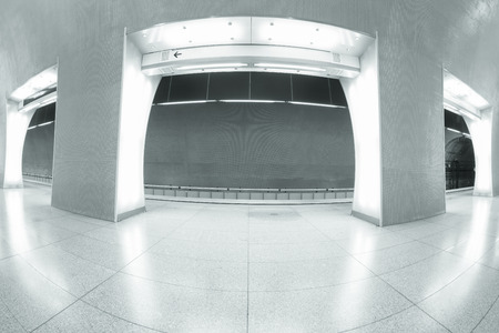Modern interior of a subway station, emptyのeditorial素材