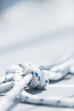 a sailing ship fixing his rope, nearly detailの写真素材