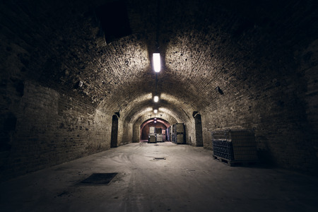 an old cellar of a traditional beverage companyのeditorial素材