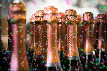 beverage bottles drink a conveyor manufacturing plantの写真素材