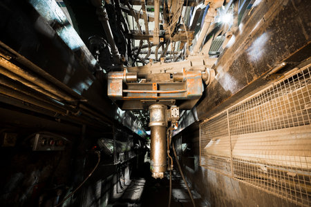 an internal inspection pit of bus chassis structure