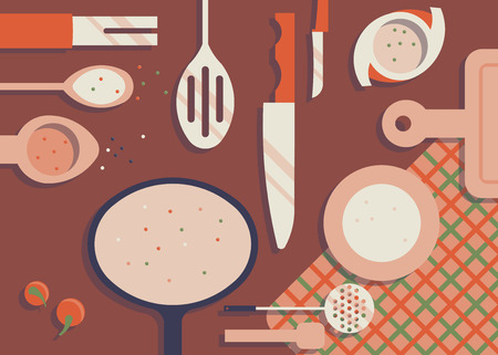 kitchen itemsのイラスト素材