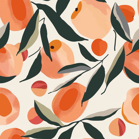 Seamless pattern with abstract peach hand draw peach background for wallpaper cover fabric textile