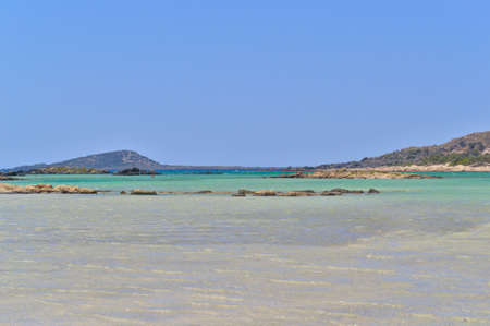 Paradise tropical beach in the holiday season without tourists.の写真素材