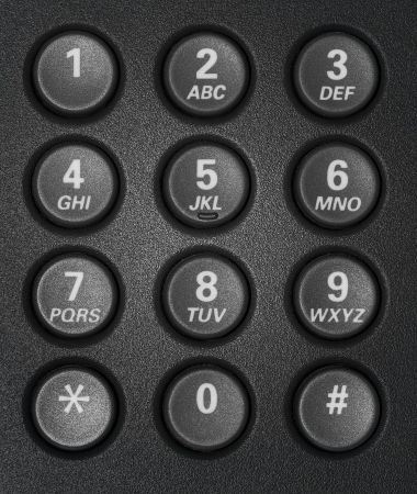 telephone keypad with round buttonsの写真素材