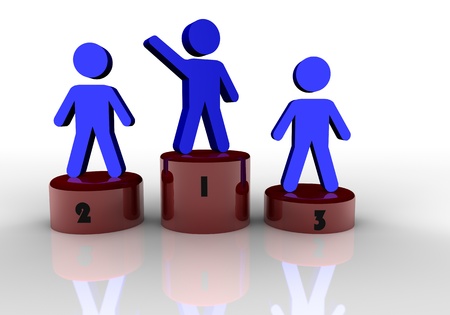 People concept of first, second and third placeの写真素材