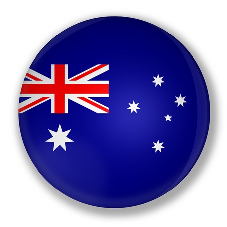 Illustration of a badge with flag of australia with shadowの写真素材