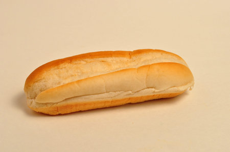 A steak roll on a plain background.