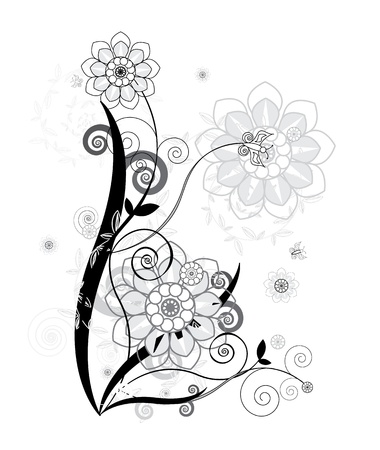 Floral design-vectorのイラスト素材