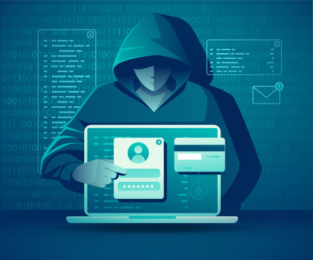 Hacking, phishing, and personal data stealing illustration concept vectorのイラスト素材