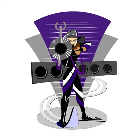 Illustration biotlon rifle.のイラスト素材