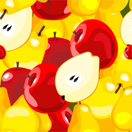 seamless wallpaper for holiday packages featuring berries ripe apples pearsのイラスト素材