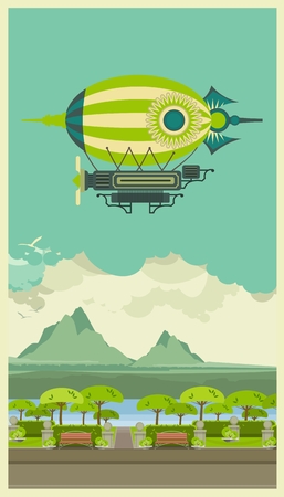 Airshipのイラスト素材