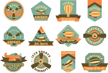 aviation badgesのイラスト素材