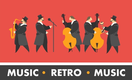 jazz bandのイラスト素材