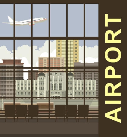 Airport viewsのイラスト素材