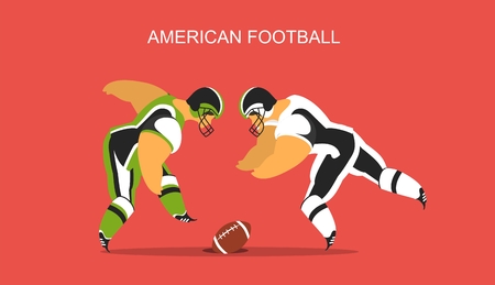 stylized character in sportswear theme American football posterのイラスト素材