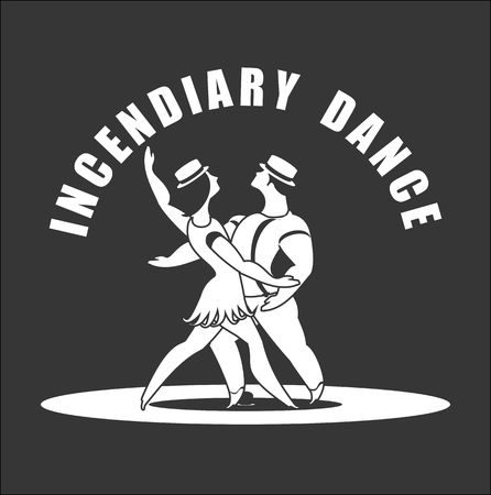 Abstract poster dances movement, vector illustration stylized charactersのイラスト素材