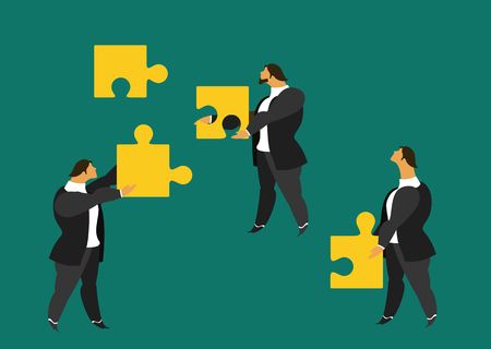 vector illustration stylized businessman character in different situations Businessのイラスト素材