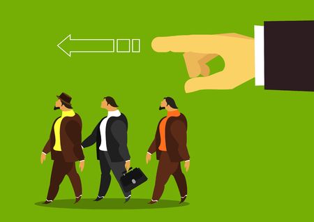 vector illustration stylized businessman character in different situations Businessのイラスト素材