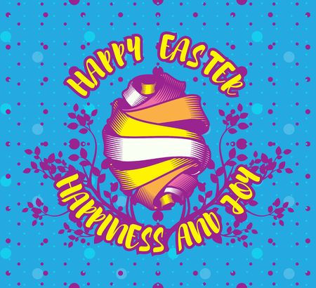 vector illustration decorative festive element for Easterのイラスト素材