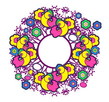 vector illustration decorative festive element for Easterのイラスト素材