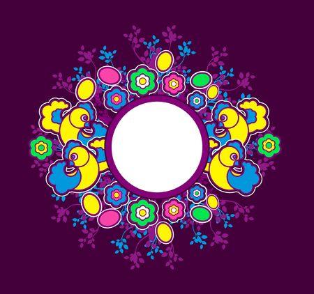 vector illustration decorative festive element for Easterのイラスト素材
