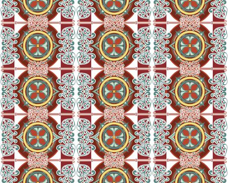 stylized vector seamless pattern in the Gothic styleのイラスト素材