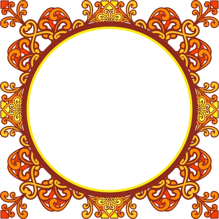 Arabic ornament background Oriental mandala ethnic Amulet Abstract floral pattern element for recreation, kaleidoscope, medallion, yoga, Indian, Arabic designのイラスト素材