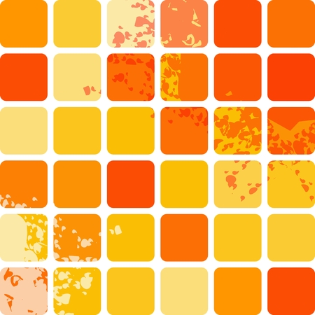 Abstract seamless pattern of squares randomly colored in shades of yellowのイラスト素材