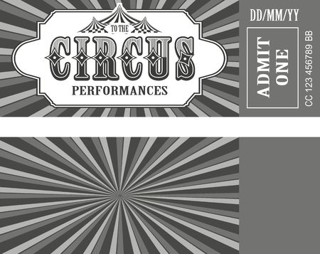 Ticket for the performance and event for the magical show carnival circus amusement park.のイラスト素材