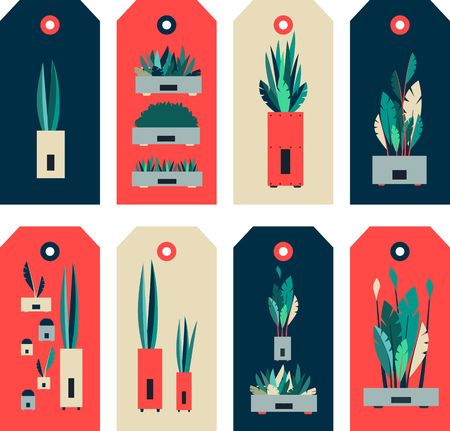 A Vector illustration set of tags, price tags for sales, purchases and stores, template for typography.のイラスト素材