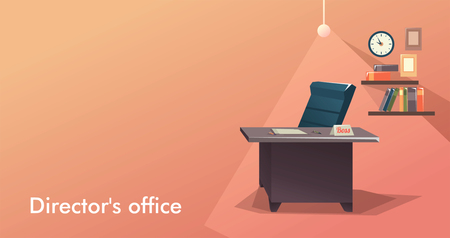Illustration empty workplace vacancy on leadership or leadership position in the company.のイラスト素材